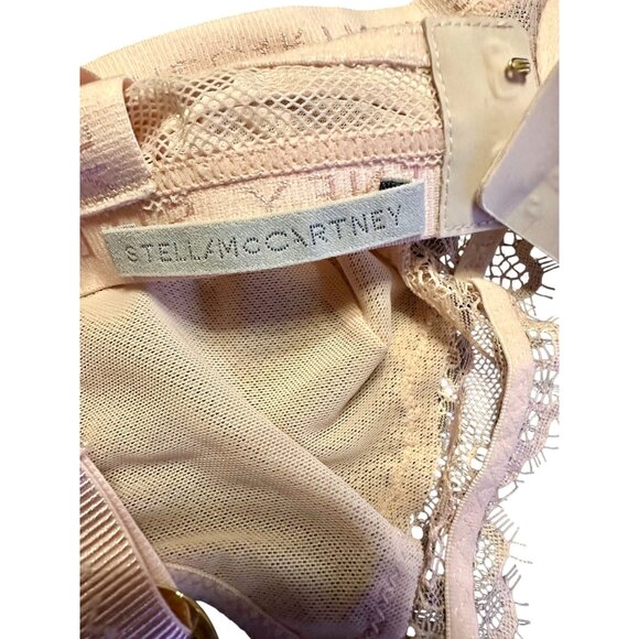 Stella McCartney Lace & Mesh Underwire Bra 36A Nude Pink Adjustable Straps New - Picture 5 of 7